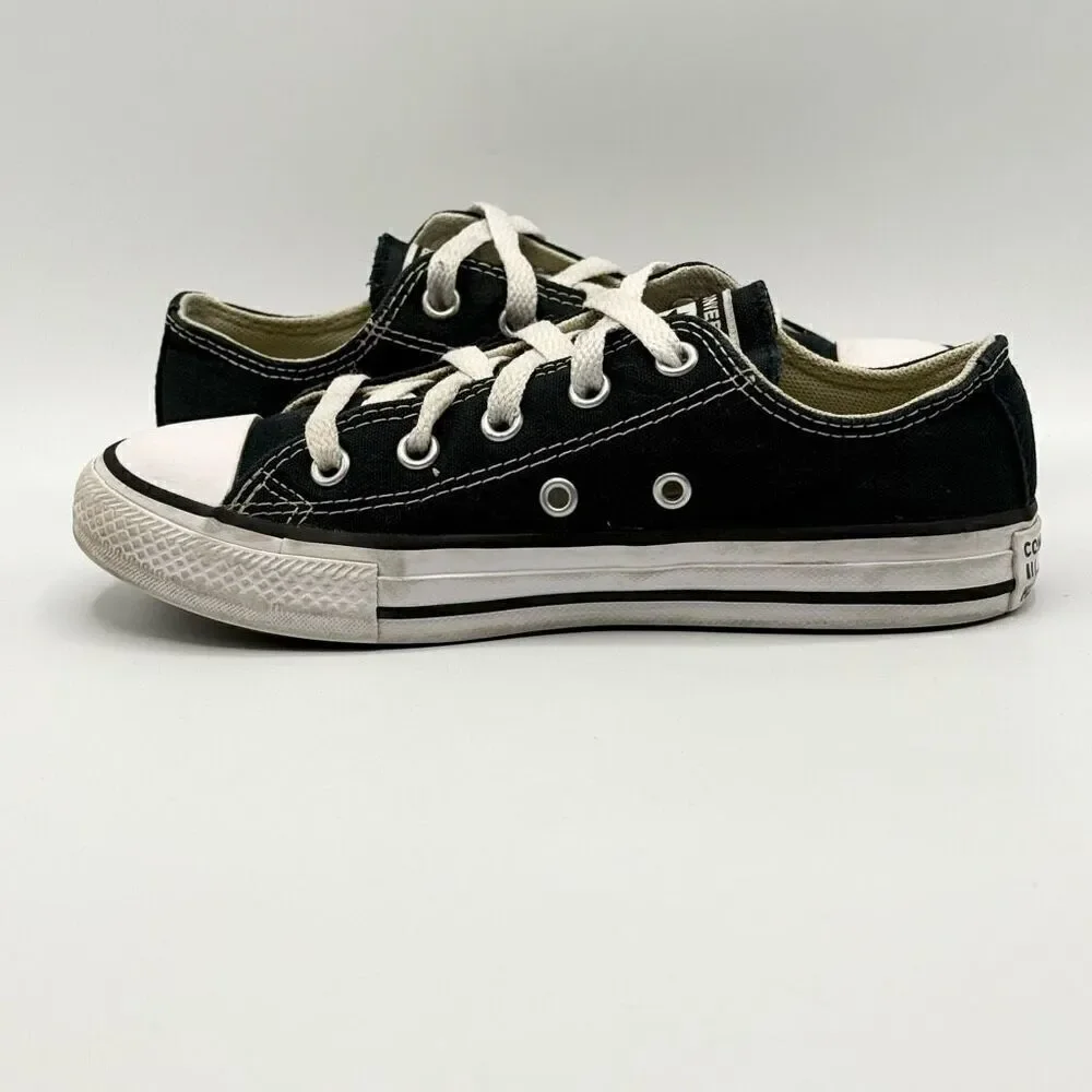 Converse Chuck Taylor All Star Black Canvas Lace Up Sneakers - Big Kid US 1